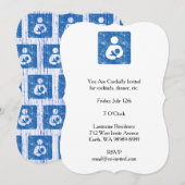 Invitation Texture du style Letterpress pour l'allaitement ma (Devant / Derrière)