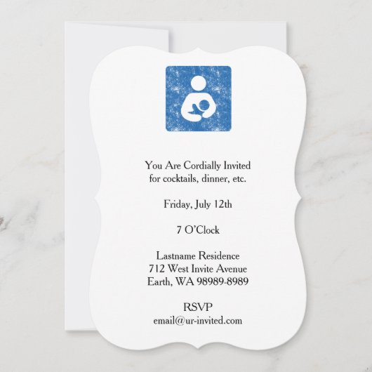 Invitation Texture du style Letterpress pour l'allaitement ma (Devant)