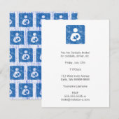 Invitation Texture du style Letterpress pour l'allaitement ma (Devant / Derrière)