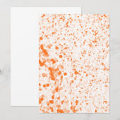 Invitation Texture éclaboussée - Orange (Devant / Derrière)