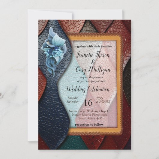 Invitation Texture en cuir artistique (Devant)