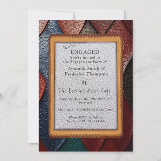 Invitation Texture en cuir artistique (Devant)