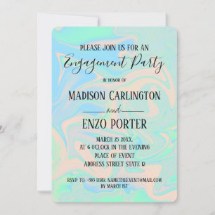 Invitation Texture irisée liquide