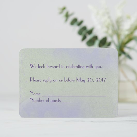 Invitation Texture pastel RSVP (Debout devant)