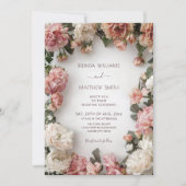 Invitation Textured Floral Wreath  Wedding (Devant)