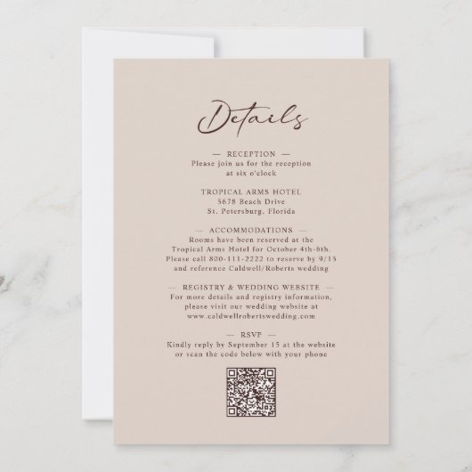 Invitation Textures Arc Tendance Terme Mariage Gold Washes (Dos)