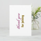 Invitation thank you card (Debout devant)