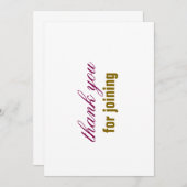 Invitation thank you card (Devant / Derrière)