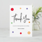 Invitation Thank You Card for wedding (Debout devant)