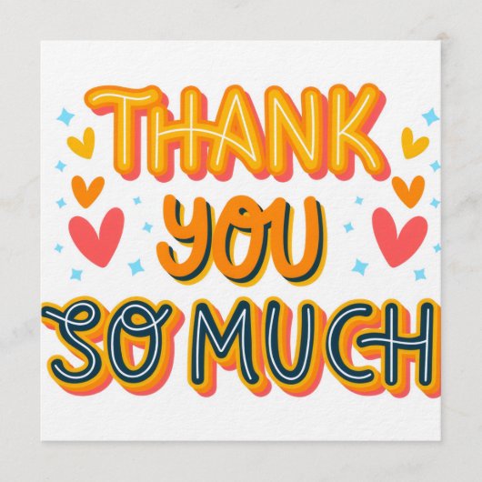 Invitation Thank you so much  (Devant)