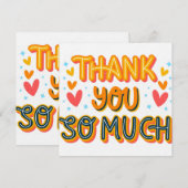 Invitation Thank you so much  (Devant / Derrière)