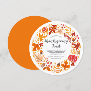 Invitation Thankgiving de gerbe d'automne