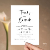 Invitation Thanks a Brunch, Post modern wedding celebration