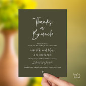 Invitation Thanks a Brunch, Post modern wedding celebration