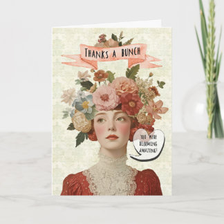 Invitation Thanks a bunch floral thank you card