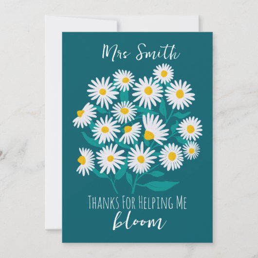 Invitation Thanks for Helping Me Bloom Editable Card | White  (Devant)