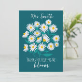 Invitation Thanks for Helping Me Bloom Editable Card | White  (Debout devant)