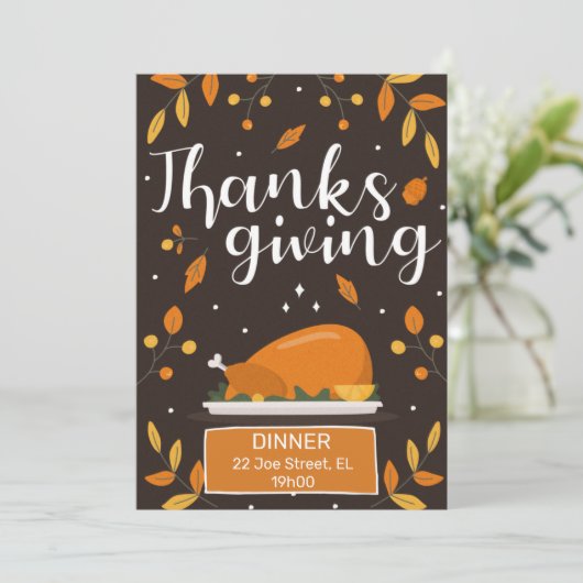 Invitation Thanksgiving (Debout devant)