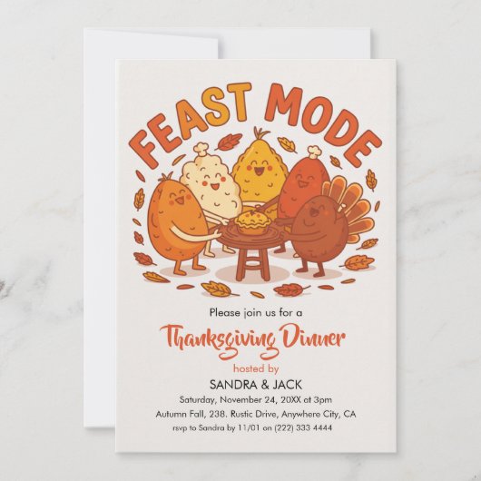 Invitation Thanksgiving (Devant)