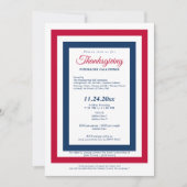 Invitation Thanksgiving 2026 Dîner de gala de collecte de fon (Devant)