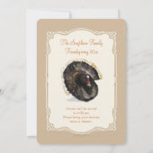 Invitation Thanksgiving Automne Harvest Fall Folid (Dos)