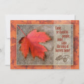 Invitation Thanksgiving | Automne | Récolte (Devant)
