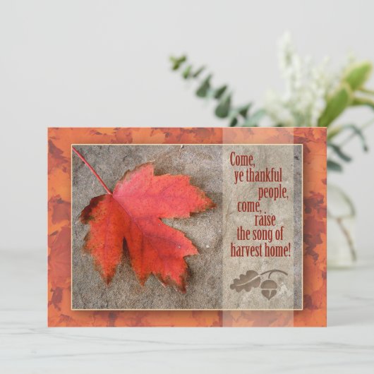 Invitation Thanksgiving | Automne | Récolte (Debout devant)