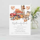 Invitation Thanksgiving Automne Watercolor Truck (Debout devant)