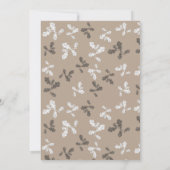 Invitation Thanksgiving Autumn Foliing Feuilles Brown Plaid (Dos)