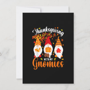 Invitation Thanksgiving Avec Gnomes Merci Pour Mes Gnomies F