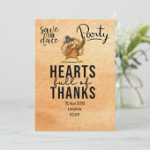 Invitation Thanksgiving avec la Turquie enregistrer la date d (Debout devant)