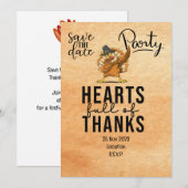 Invitation Thanksgiving avec la Turquie enregistrer la date d (Devant / Derrière)