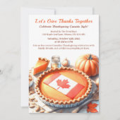 Invitation Thanksgiving Canada | Collecte de tarte Citrouille (Devant)