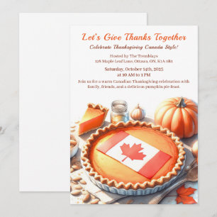 Invitation Thanksgiving Canada   Collecte de tarte Citrouille