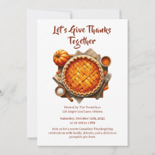 Invitation Thanksgiving Canada   Collecte de tarte Citrouille