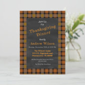 Invitation Thanksgiving Chalkboard (Debout devant)