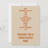 Invitation Thanksgiving Chêne Feuilles Personnalisé (Dos)