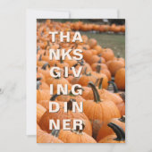 Invitation Thanksgiving Citrouille moderne (Devant)