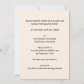 Invitation Thanksgiving Citrouille moderne (Dos)