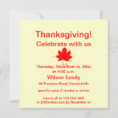 Invitation Thanksgiving contemporain (Dos)