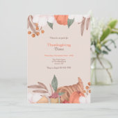 Invitation Thanksgiving Cornucopia (Debout devant)