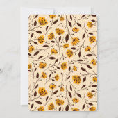 Invitation Thanksgiving de Floral Citrouille moderne (Dos)