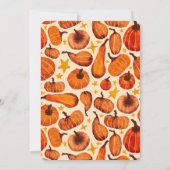 Invitation Thanksgiving de Floral Citrouille moderne (Dos)