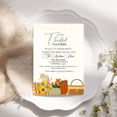 Invitation Thanksgiving Dineer chute Citrouille Turquie parti