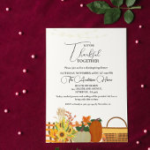 Invitation Thanksgiving Dineer chute Citrouille Turquie parti