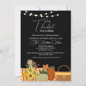Invitation Thanksgiving Dineer chute Citrouille Turquie parti (Devant)