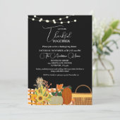 Invitation Thanksgiving Dineer chute Citrouille Turquie parti (Debout devant)