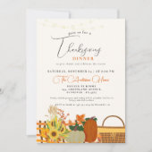 Invitation Thanksgiving Dineer fall Pumpkin Turkey party (Devant)