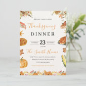 Invitation Thanksgiving Diner Citrouille Pie (Debout devant)