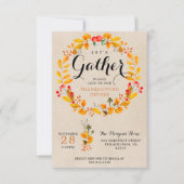 Invitation Thanksgiving - Dîner Thanksgiving (Devant)